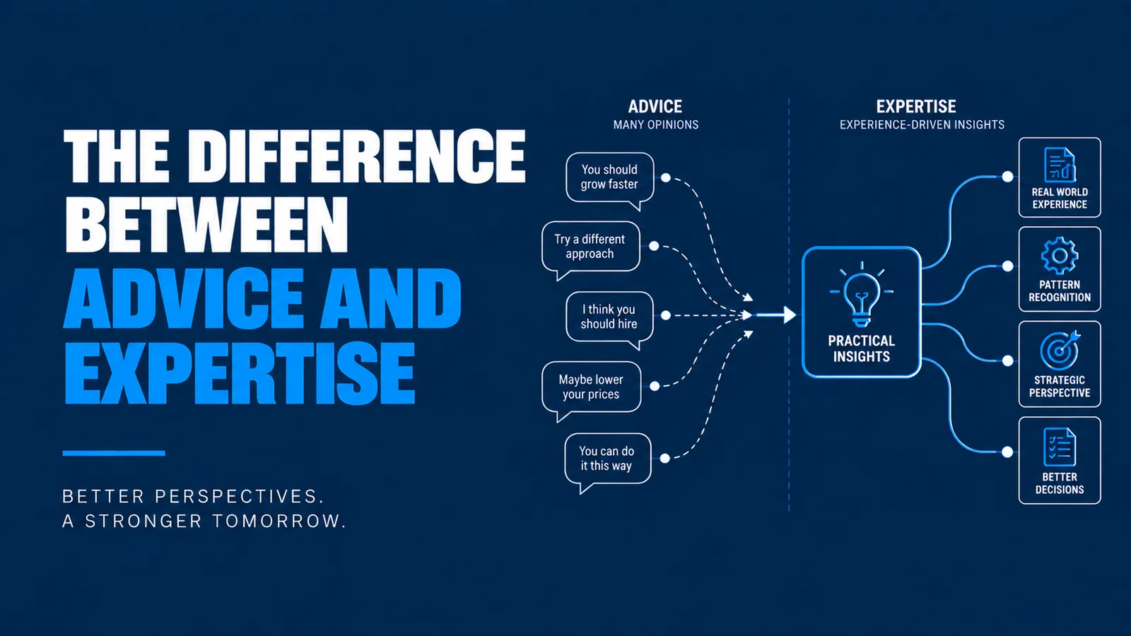 The Difference Between Advice and Expertise
