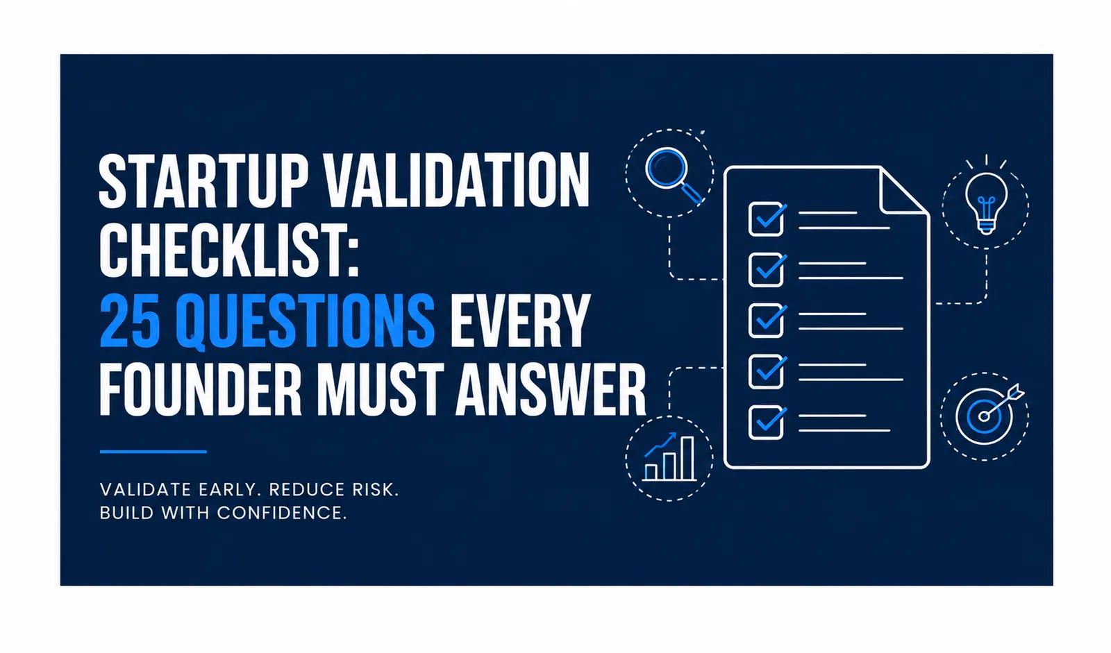 Startup Validation Checklist: 25 Questions Every Founder Must Answer